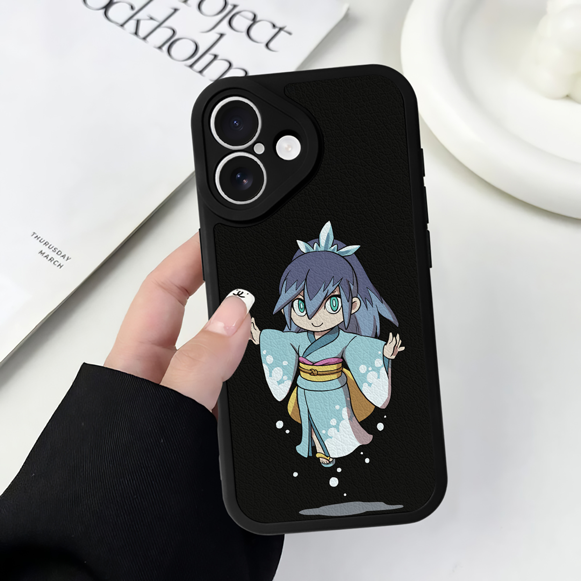 （画像用） 妖怪ウォッチ Yo-kai Watch 【iPhone 16シリーズ対応】シリコンスマホケース（レザー調） 材質：シリコン